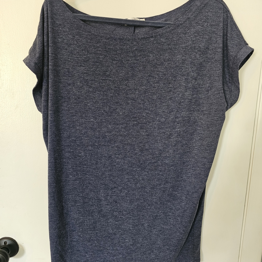 Women's Off The Shoulder Blue Top